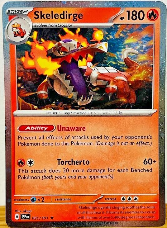 Surging Sparks Skeledirge [Cosmos-Holo] Pokémon card